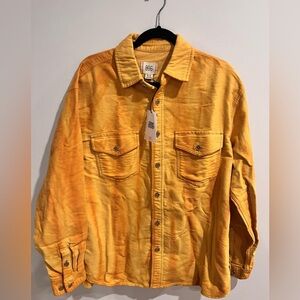 NWT Urban Outfitters BDG Aiden Chamois Sunwashed Shirt Jacket